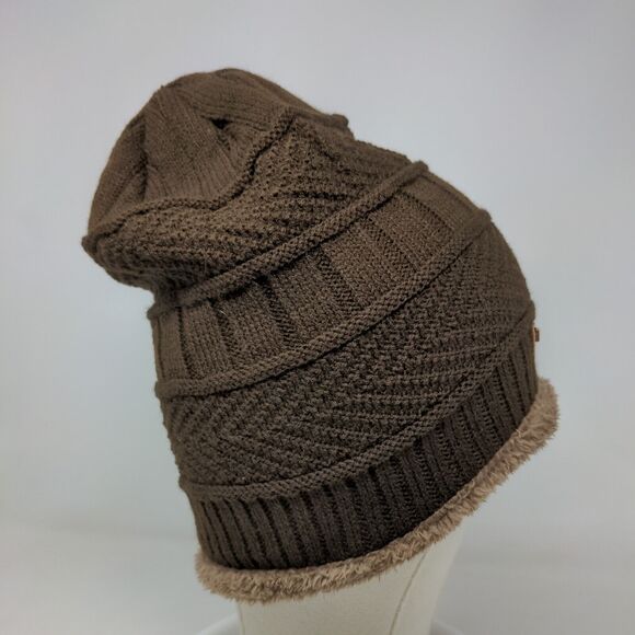 Hindawi Men's Knit Beanie Cap Hat Cable Knit Brown W/Tags 100% Acrylic - Picture 5 of 11